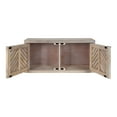 thumbnail image 4 of Kate and Laurel Mezzeta Decorative Coastal 2-Door Wall Cabinet, 30 x 10 x 14, Whitewash, Decorative Modern Storage Cabinet with Doors, 4 of 10