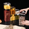 thumbnail image 3 of Food Storage Container with Airtight Lids Kitchen Rice Stackable Food Storage Dispenser Spices Baking Flour Organizer Case Indoor Houseware Kitchen 700ML, 3 of 9