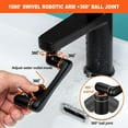 thumbnail image 5 of 1440° Swivel Bathroom Faucet Extender | Fits G1/2" 55/64" 15/16" Threads  2-Spray Mode Faucet Aerator | Black, 5 of 7