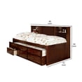 thumbnail image 5 of Saltoro Sherpi Transitional Wooden Twin Bed with 3 Drawers and Trundle, Cherry Brown, 5 of 5