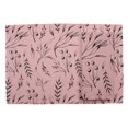 thumbnail image 2 of S4Sassy Pink Blueberry Leaves Printed Dining Room Reversible Tablemats With Napkins set, 2 of 3