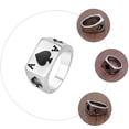 thumbnail image 2 of MasteelfCA 1pc Fashion Titanium Steel Ring Exquisite Finger Jewelry for Man (Steel Color), 2 of 7
