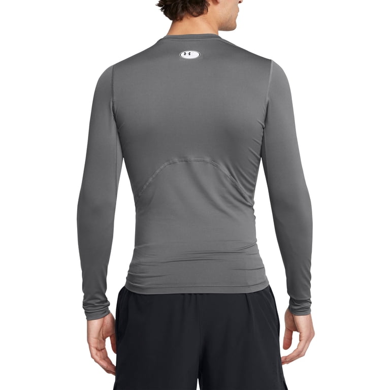 Under Armour CASTLEROCK/WHITE Men's HeatGear Compression T-Shirt