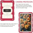 thumbnail image 3 of Shockproof Case for Samsung Galaxy Tab A9 8.7" SM-X110 X115, Rugged Shoulder Strap Rotating Stand Shoulder Strap Kids Friendly Bumper Heavy Duty Shockproof Case for Galaxy Tab A9,Red, 3 of 9