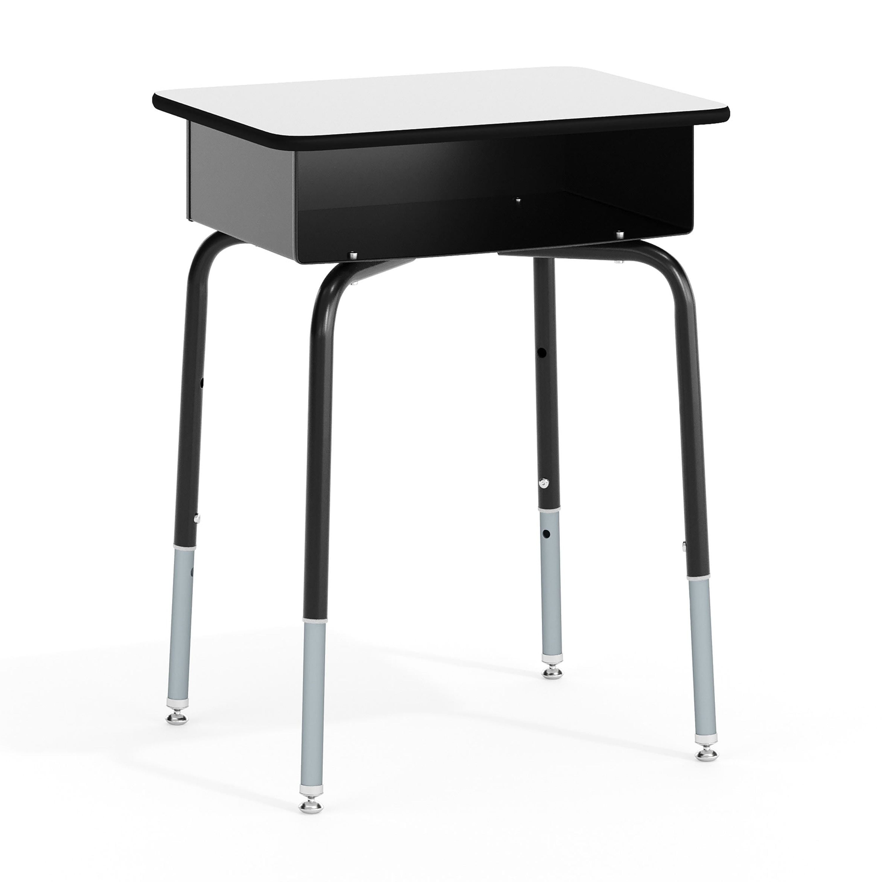 Emma + Oliver Gray Study Table, Student Desk with Open Front