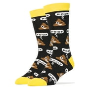 OoohYeah Funny Crew Socks for Men Emoji Socks Dress Cotton Socks Novelty Cool Socks, Poop, Shoe Size 8 to 13