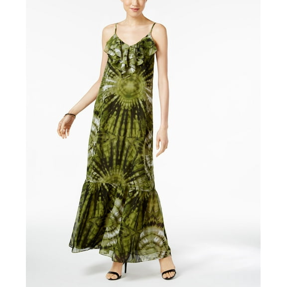 Eci Printed Maxi Dress Green Tyedye XL