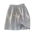 thumbnail image 2 of pstuiky Pantalones cortos para hombre, Pantalones cortos casuales, cómodos, con bolsillos sólidos, con cordón y vendaje para hombre Pantalones cortos cargo, 2 of 5
