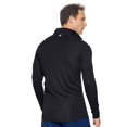thumbnail image 3 of Expert Brand Men's Drimax Dri Fit Athletic Quarter Zipper Training Jacket, Black, 4XL, 3 of 5