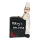 thumbnail image 4 of Figura de chef, escultura decorativa de chef, figura decorativa para mesa de tienda en casa. Chef de pizarra, 4 of 9