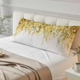 thumbnail image 4 of Yellow Eucalyptus Leaves Body Pillow Covers 20"x60", Spring Floral Summer Botanical Soft Brushed Microfiber Breathable Throw Pillow Covers, Pillowcase with Zipper for Couch Sofa Bedroom Living Room, 4 of 9