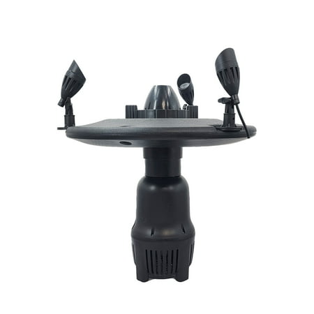 Half Off Ponds Floating Fountain, 1/2 HP, Color-Changing LED Lights, 5000 GPH, 100 ft Cord, 3 Nozzles