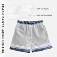 thumbnail image 5 of Blue Leopard Print with Gold Stars Swim Trunks Board Shorts Beach Pants Bathing Bottoms S, 5 of 8