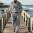 thumbnail image 3 of Daolelai Men's Linen Suit, 3 of 6