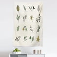 thumbnail image 1 of Beige Green Tapestry, Notebook Sketches Look Leaves Foliage Botanical Art Illustration, Fabric Wall Hanging Decor for Bedroom Living Room Dorm, 5 Sizes, Khaki and Charcoal Grey, by Ambesonne, 1 of 1