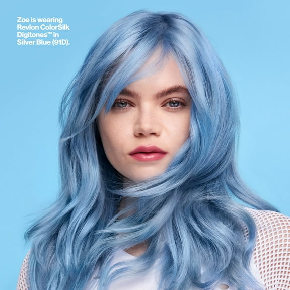 Revlon Colorsilk Digitones Permanent Hair Color with Keratin, 91D Silver Blue