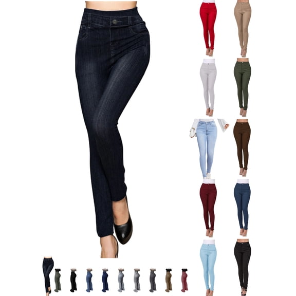 Tawop Womens Jeggings High Rise Jeggings Strechy Jeans Style Pants Tight Slim Fit Womens Pants