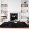thumbnail image 4 of Fluffy Black 8x10 Area Rugs for Living Room,Large Living Room Rug,Thick Shag Rugs for Bedroom,Big Soft Shaggy Bedside Non-Slip Plush Dorm Nursery Kids Carpet Home Decor Aesthetic, 4 of 6