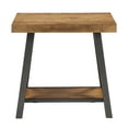 thumbnail image 4 of Weston Home Westyn Rustic X Base Wood End Table with Shelf, Oak, 4 of 4