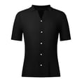 thumbnail image 5 of Playeras Negras Hombre Algodon Camisa De Playa De Verano Para Hombre Camisas Elegantes Camisas De Manga Corta Casuales Con Botones Camisas De Punto De Playa, 5 of 5