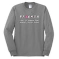 thumbnail image 2 of Donâ€™t Let Friends ALone Awareness Mens Long Sleeve Shirt, Heather Grey, Medium, 2 of 3