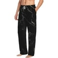 thumbnail image 2 of Bingfone Black Marble Texture Abstract Mens All Over Print Sleep Pajama Pants-Medium, 2 of 9