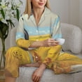 thumbnail image 6 of Honeii Funny Countryside Donkey print Women's Pajama Sets Long Sleeve Button Down Sleepwear Nightwear Soft Pjs Lounge Sets-XX-Large, 6 of 7