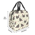 thumbnail image 3 of Fotbe Funny Chicken Bolsa Térmica con Estampado y Forro de Aluminio Grueso Bolsa de Almuerzo con Bolsillo Frontal para Hombres y Mujeres, Ideal para Trabajo, Escuela, 3 of 8