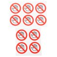 thumbnail image 4 of 10 Uds. No toque la pegatina No use señales de mano calcomanía autoadhesiva sin señal táctil, 4 of 8