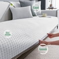 thumbnail image 6 of tzyudk Lce Silk Cool Summer Sofa Cushion Simples Solid Color Non-Slip Machine Washable Cool Sofa Cushion Double Sofa Affordable Useful White 100%Polyester, 6 of 6