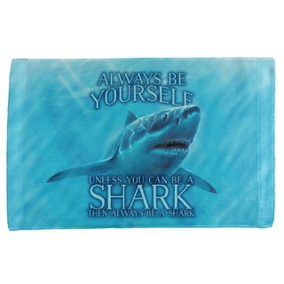 Clearance! EQWLJWE Beach Towel,Beautiful Underwater World Shark Coral Print  Soft Highly Absorbent Large Decorative Hand Towels Multipurpose for