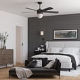 thumbnail image 4 of Better Homes & Gardens 52" Black Modern Indoor Ceiling Fan with Light, 5 Blades, Remote & Reverse Airflow, 4 of 17