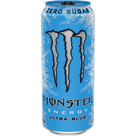 Monster Energy, Ultra Blue, Sugar Free Energy Drink, 16 fl oz, Single