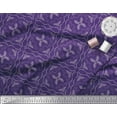 thumbnail image 2 of Soimoi Purple Georgette Viscose Fabric Floral & Leaves Printed Craft Fabric by the Yard 42 Inch Wide, 2 of 3