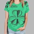 thumbnail image 2 of KIHOUT Nouveaux Arrivlas T-Shirts pour Femmes Fête de la Saint-Patrick, Mode Grande Taille Col Rond Manches Courtes T-Shirt Imprimé Vert, Taille P-5TG, 2 of 5