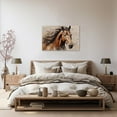 thumbnail image 4 of ZHONGYUTONG Horse Canvas Wall Art Brown Horse Head Picture Prints Vintage Western Animal Portrait Paintings for Rustic Farmhouse Office Decor Framed (28.00" x 42.00"), 4 of 5