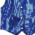 thumbnail image 6 of D-GROEE Kids Unisex Glittery Sequined Shirt Vest Jacket Shiny Waistcoat for Prom Dance Stage Performance, 6 of 7