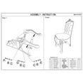 thumbnail image 3 of Dining Chair, Vintage Gray PU & Bone White-Set of 2, 3 of 6