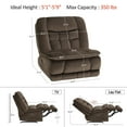 thumbnail image 3 of MCombo 38.2’’ Wide Seat Oversized Dual Motor Armless Power Rocker Recliner Chair for Living Room, Office and Home Theater, Coffee Fabric, 3 of 11
