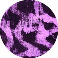 thumbnail image 1 of Ahgly Company Indoor Round Abstract Pink Modern Area Rugs, 4' Round, 1 of 4