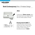 thumbnail image 4 of Houzer Platus 30 in Matte White Fireclay Apron Front Farmhouse Single Bowl Kitchen Sink - PTS-4100 MWH, 4 of 7