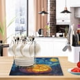 thumbnail image 2 of Qxltty Starry Pumpkin Leather Drying Mat for Kitchen Countertops Coffee Mats Hide Stain Quickly Absorbs Water Tableware Decor, 2 of 6