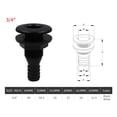 thumbnail image 2 of Conector Pasacasco Cola Plástico Negro 3/4 para Barco, 2 of 8