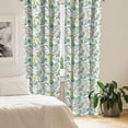 thumbnail image 2 of Ambesonne Floral Curtains, Flying Birds Butterflies, Pair of 28"x95", Yellow Green Caramel, 2 of 5