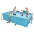 thumbnail image 1 of VEVOR Frame Above Ground Swimming Pool, 118 x 78 x 30 in Rectangular Steel Metal Frame, Large Rectangle Outdoor Backyard Family Pool, Easy to Assemble Rust-Resistant, 1046 Gallon Water Capacity, Blue, 1 of 9