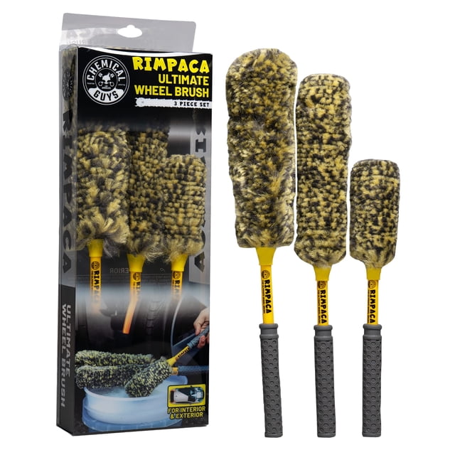 Juego de cepillos para ruedas Chemical Guys ACC617 Rimpaca Ultimate, 3 piezas