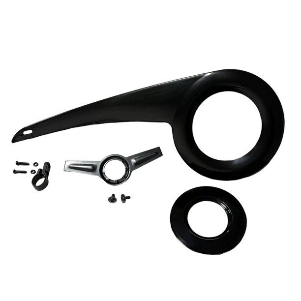Cubierta de cadena de bicicleta para componentes portátiles de 32T-38T, accesorios de ciclismo al aire libre Conjunto completo negro