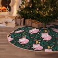 thumbnail image 5 of Sikiie Pink Sleeping Fox Christmas Tree Skirt, Christmas Tree Decorations, Christmas Decor, Tree Mat Decoration(30-48IN)-36", 5 of 6