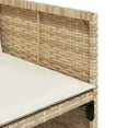 thumbnail image 4 of vidaXL 11 Piece Patio Dining Set with Cushions Beige Poly Rattan, 4 of 8