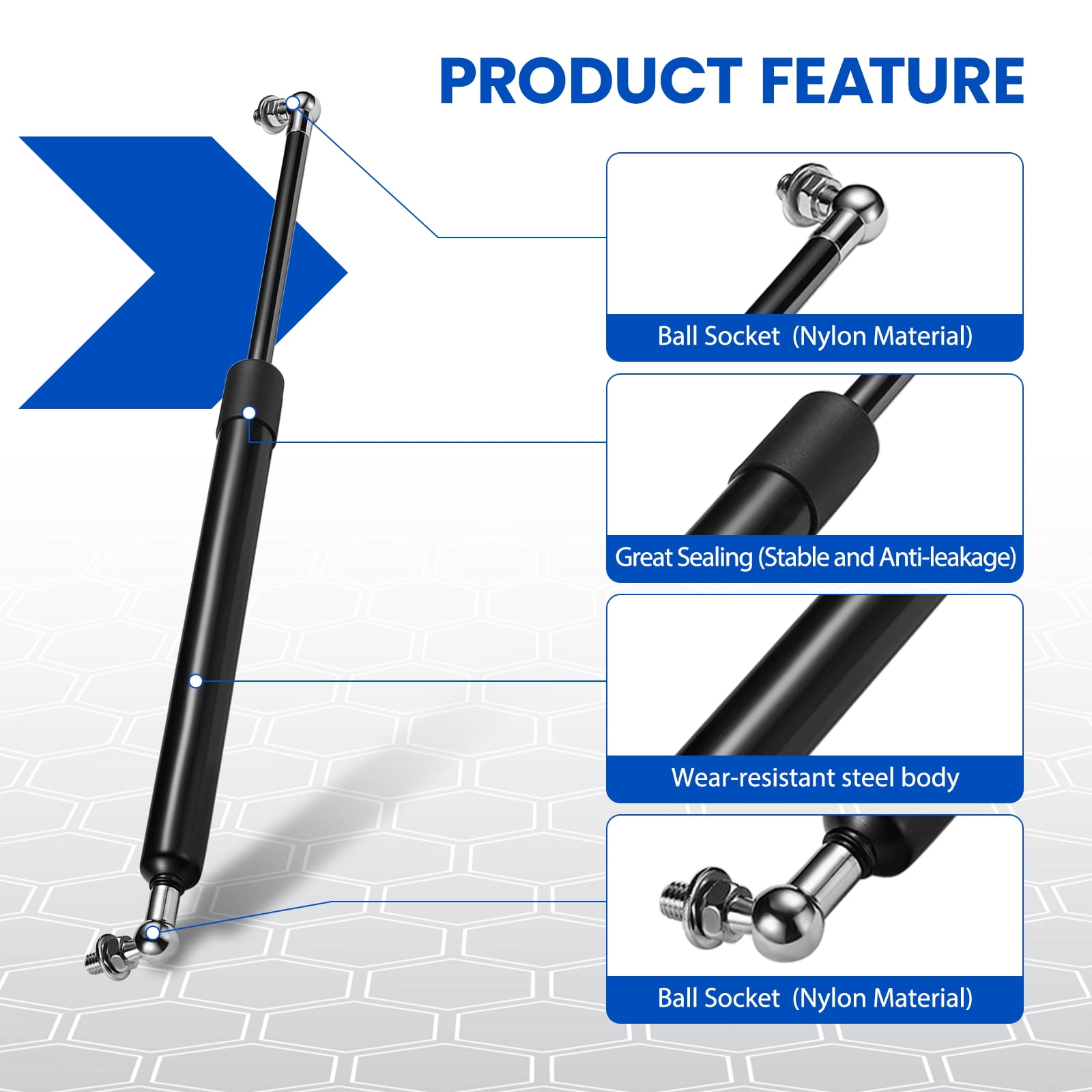BDFHYK Front Hood Lift Support Struts Gas Springs Compatible with Toyota Land Cruiser Lexus LX 470 1998-2007 Rust Resistant 4361 Gas Strut Props Lift gate strut, 2 PCS